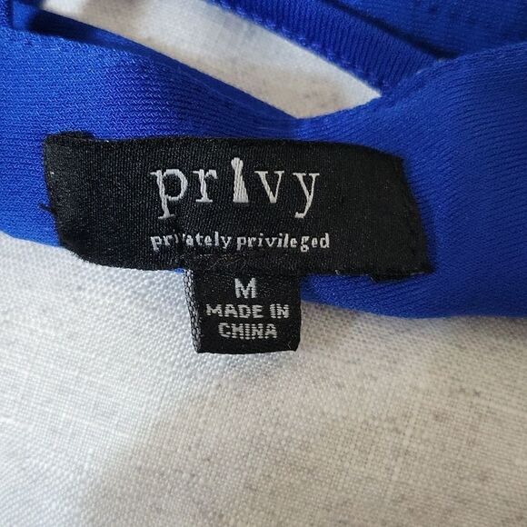 PRIVY B Cut Outs Bodycon Blue Dress Medium - Picture 8 of 8